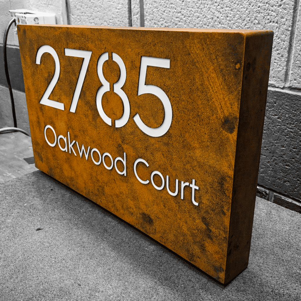 Corten Steel Sign